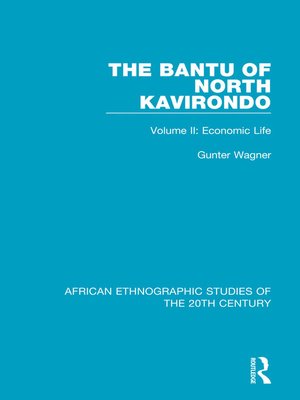 cover image of The Bantu of North Kavirondo
